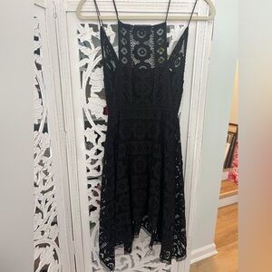 Free People Elegant Black Lace Garment